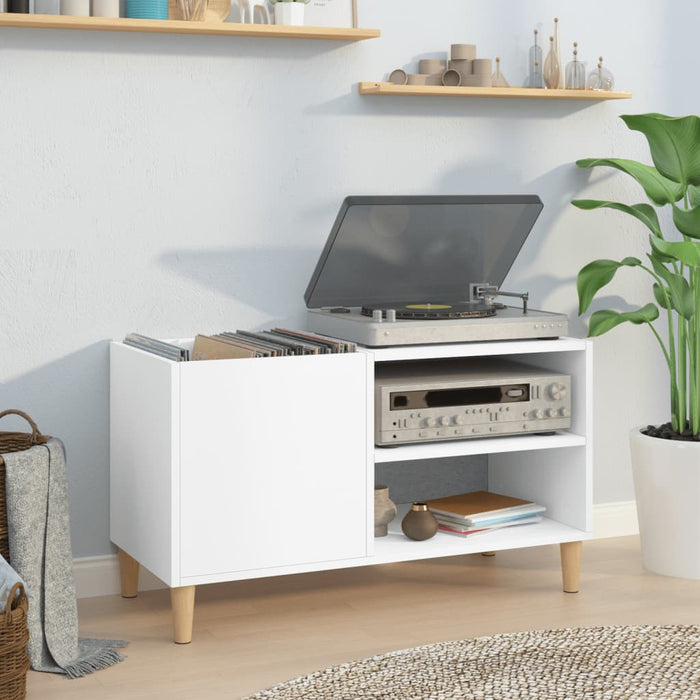 vidaXL Record Cabinet White 84.5x38x48 cm Engineered Wood