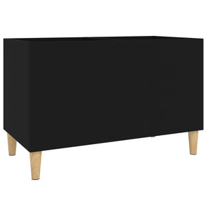 vidaXL Record Cabinet Black 74.5x38x48 cm Engineered Wood