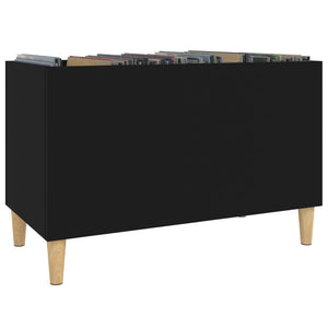 vidaXL Record Cabinet Black 74.5x38x48 cm Engineered Wood