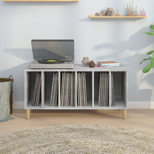 vidaXL Record Cabinet Concrete Grey 100x38x48 cm Engineered Wood