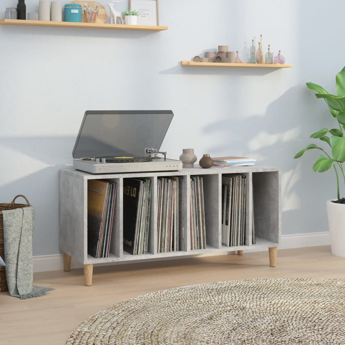 vidaXL Record Cabinet Concrete Grey 100x38x48 cm Engineered Wood