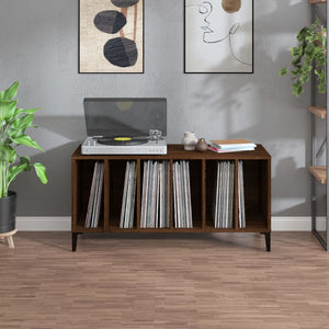 vidaXL Record Cabinet Brown Oak 100x38x48 cm Engineered Wood