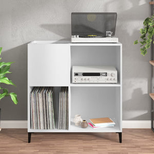 vidaXL Record Cabinet White 84.5x38x89 cm Engineered Wood