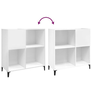 vidaXL Record Cabinet White 84.5x38x89 cm Engineered Wood