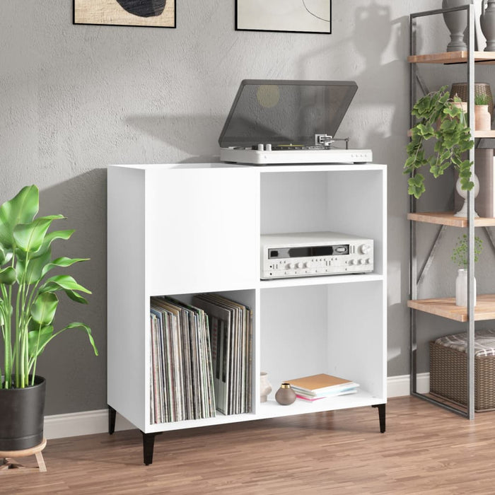 vidaXL Record Cabinet White 84.5x38x89 cm Engineered Wood