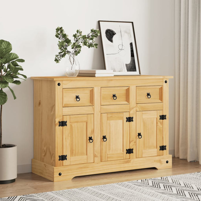 vidaXL Sideboard Corona Brown 112x43x78 cm Solid Wood Mexican Pine