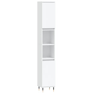 vidaXL 3 Piece Bathroom Cabinet Set White Engineered Wood