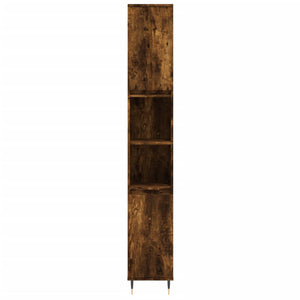 vidaXL 3 Piece Bathroom Cabinet Set Smoked Oak Engineered Wood