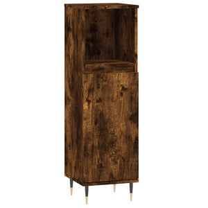 vidaXL 3 Piece Bathroom Cabinet Set Smoked Oak Engineered Wood