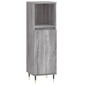 vidaXL 3 Piece Bathroom Cabinet Set Grey Sonoma Engineered Wood