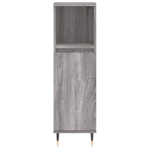 vidaXL 3 Piece Bathroom Cabinet Set Grey Sonoma Engineered Wood