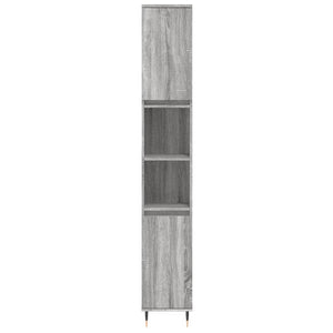 vidaXL 3 Piece Bathroom Cabinet Set Grey Sonoma Engineered Wood