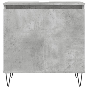 vidaXL 3 Piece Bathroom Cabinet Set Concrete Grey Engineered Wood