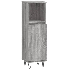 vidaXL 3 Piece Bathroom Cabinet Set Grey Sonoma Engineered Wood