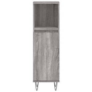 vidaXL 3 Piece Bathroom Cabinet Set Grey Sonoma Engineered Wood