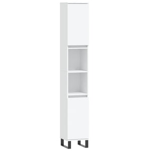 vidaXL 3 Piece Bathroom Cabinet Set White Engineered Wood