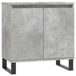 vidaXL 3 Piece Bathroom Cabinet Set Concrete Grey Engineered Wood