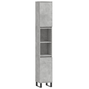 vidaXL 3 Piece Bathroom Cabinet Set Concrete Grey Engineered Wood