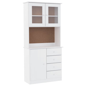 vidaXL Highboard ALTA White 77x35x165 cm Solid Wood Pine