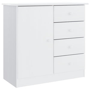 vidaXL Highboard ALTA White 77x35x165 cm Solid Wood Pine