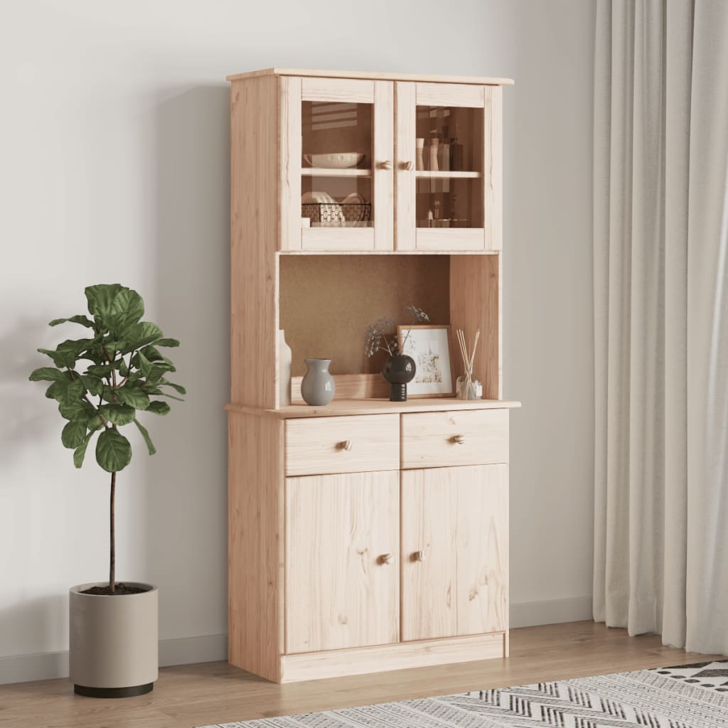 vidaXL Highboard ALTA 77x35x165 cm Solid Wood Pine