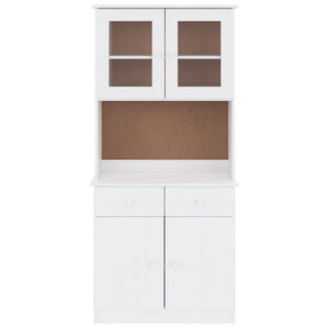 vidaXL Highboard ALTA White 77x35x165 cm Solid Wood Pine