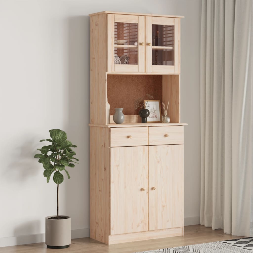 vidaXL Highboard ALTA 77x35x188 cm Solid Wood Pine