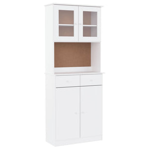 vidaXL Highboard ALTA White 77x35x188 cm Solid Wood Pine