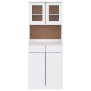 vidaXL Highboard ALTA White 77x35x188 cm Solid Wood Pine