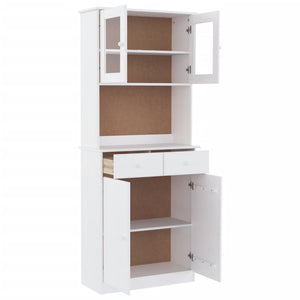 vidaXL Highboard ALTA White 77x35x188 cm Solid Wood Pine