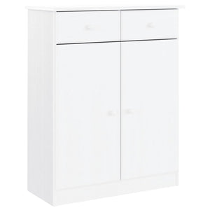 vidaXL Highboard ALTA White 77x35x188 cm Solid Wood Pine