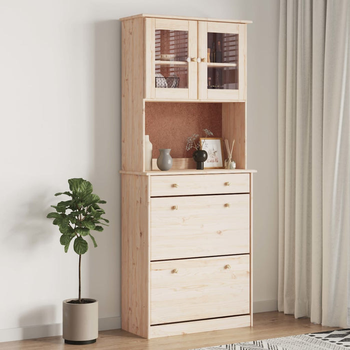 vidaXL Highboard ALTA 77x35x188 cm Solid Wood Pine