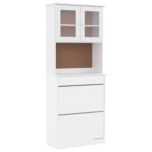 vidaXL Highboard ALTA White 77x35x188cm Solid Wood Pine