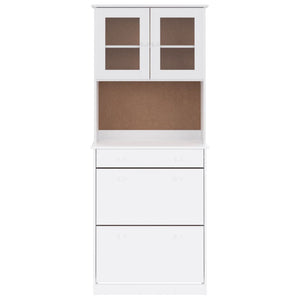 vidaXL Highboard ALTA White 77x35x188cm Solid Wood Pine