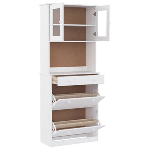 vidaXL Highboard ALTA White 77x35x188cm Solid Wood Pine