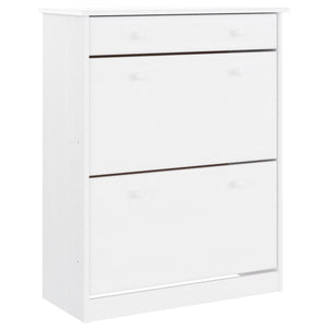 vidaXL Highboard ALTA White 77x35x188cm Solid Wood Pine