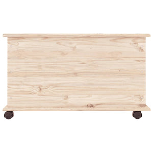 vidaXL Storage Chest with Wheels ALTA 73x39.5x44 cm Solid Wood Pine