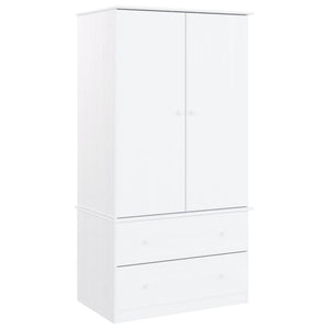 vidaXL Wardrobe ALTA White 90x55x170 cm Solid Wood Pine