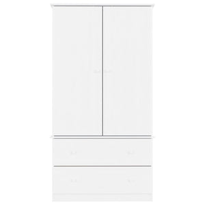 vidaXL Wardrobe ALTA White 90x55x170 cm Solid Wood Pine