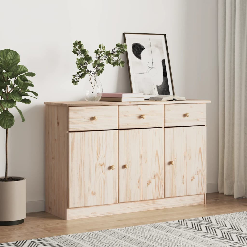 vidaXL Sideboard ALTA 112x35x73 cm Solid Wood Pine