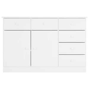 vidaXL Sideboard ALTA White 112x35x73 cm Solid Wood Pine