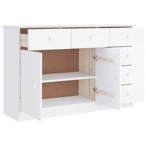 vidaXL Sideboard ALTA White 112x35x73 cm Solid Wood Pine