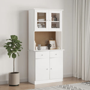 vidaXL Dresser Top ALTA White 77x30x92 cm Solid Wood Pine