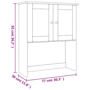 vidaXL Dresser Top ALTA White 77x30x92 cm Solid Wood Pine