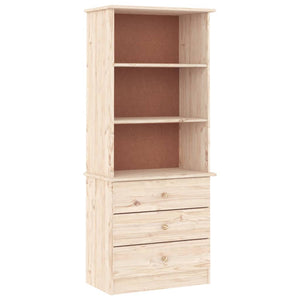 vidaXL Bookcase with Drawers ALTA 60x35x142 cm Solid Wood Pine