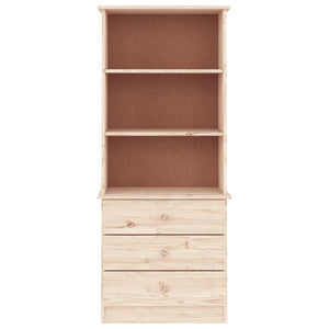 vidaXL Bookcase with Drawers ALTA 60x35x142 cm Solid Wood Pine