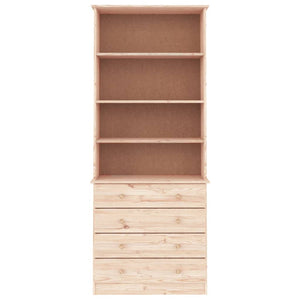 vidaXL Bookcase with Drawers ALTA 77x35x186.5 cm Solid Wood Pine