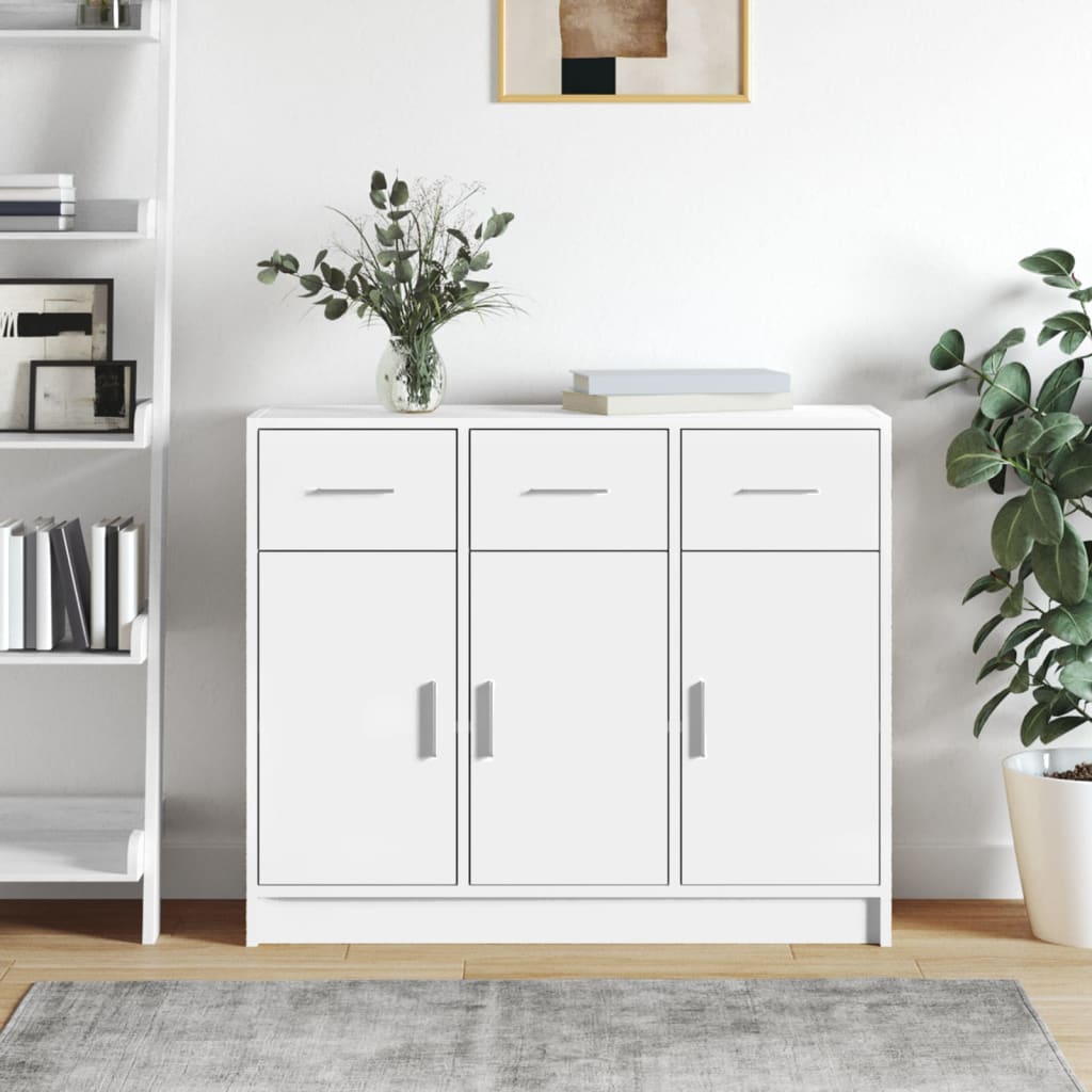 vidaXL Sideboard White 91x28x75 cm Engineered Wood