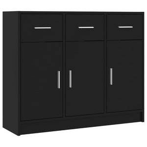 vidaXL Sideboard Black 91x28x75 cm Engineered Wood