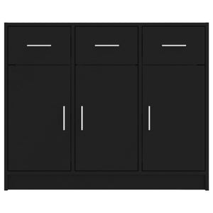 vidaXL Sideboard Black 91x28x75 cm Engineered Wood